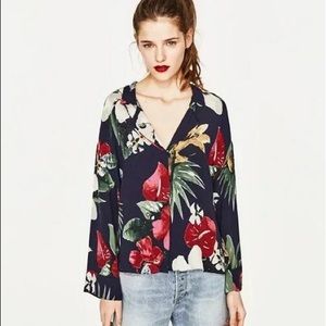 Loose floral blouse